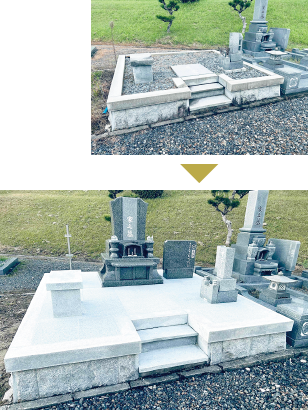 生前に故人が準備されていた墓所にお墓を建立