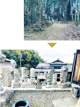 地域の方々が守り続けているお寺のお墓